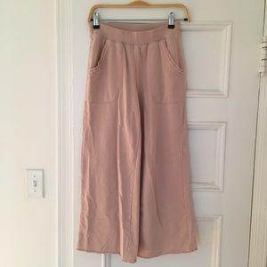 Lilla P 100% Cotton Pale Pink Cropped Sweatpants Size XS